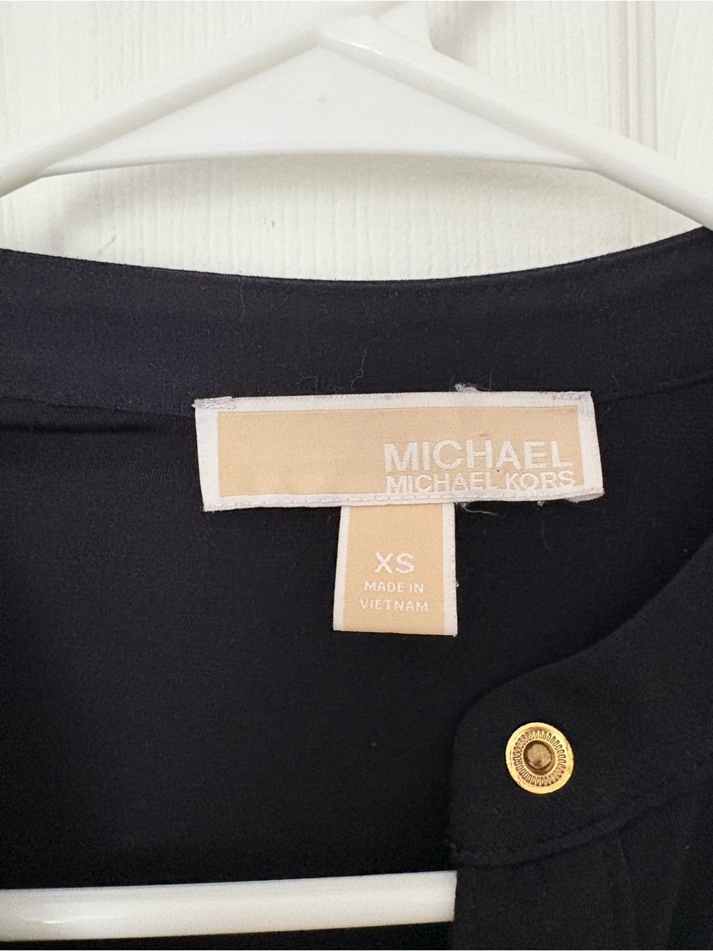 Michael Kors Black Maxi Dress with Gold Colored Buttons - Picture 7 of 8